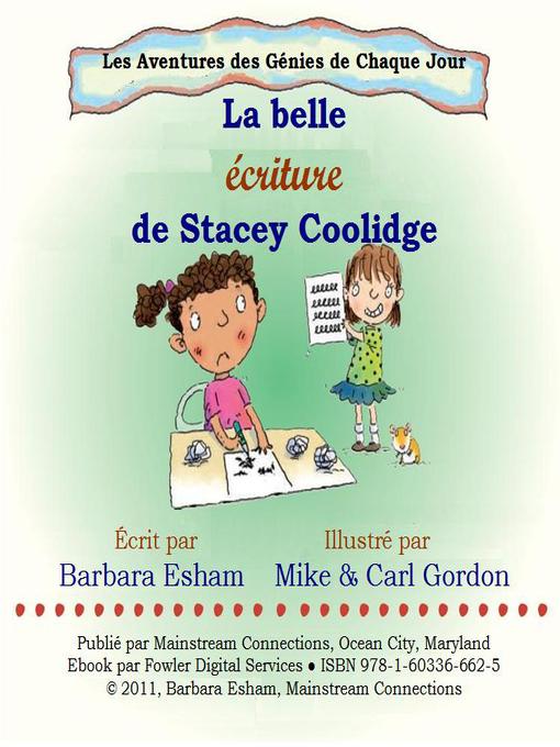 Title details for La belle ecriture de Stacey Coolidge by Barbara Esham - Wait list